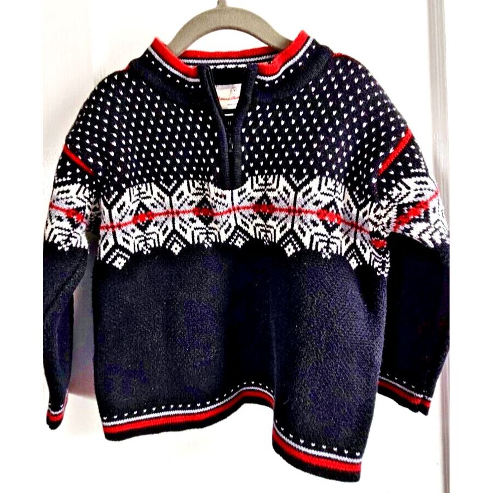Hanna Andersson 100% Cotton 1/4 zip pullover sweater kids 100cm (size 4)